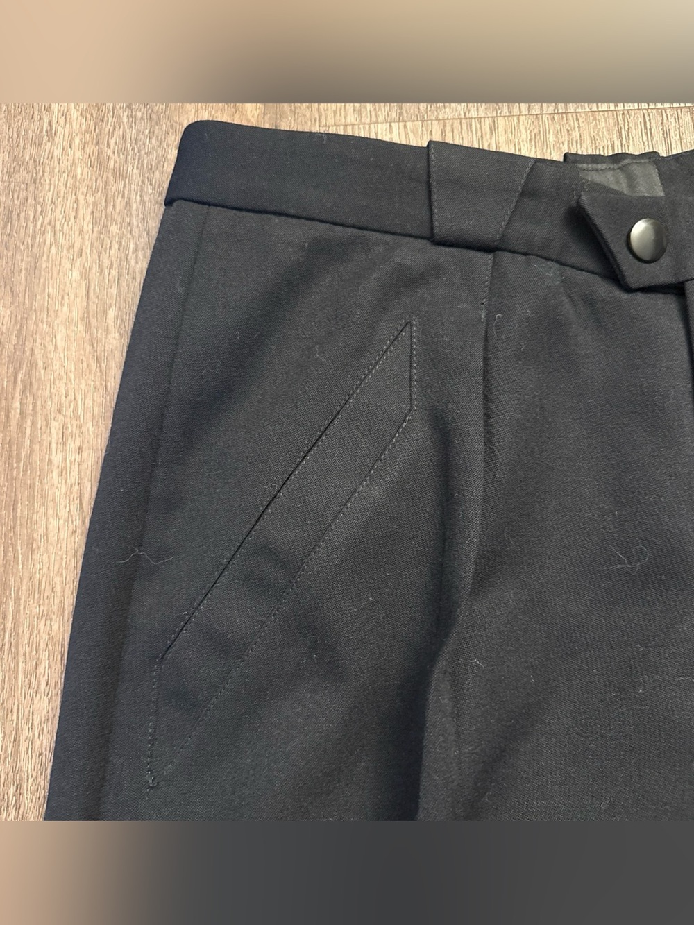 Vintage Thierry Mugler Black Flat-Front Men's trousers
